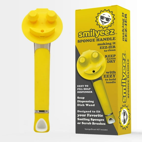 The Original Smiling Handle with Soap Dispensing for use with the SCRUB DADDY (Reg. TM) Sponge & Smilyeez Scrub Moji & DUO Moji Sponges