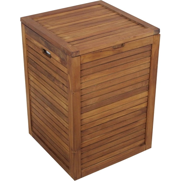 The Original Spa Large Size Teak Laundry or Storage Hamper