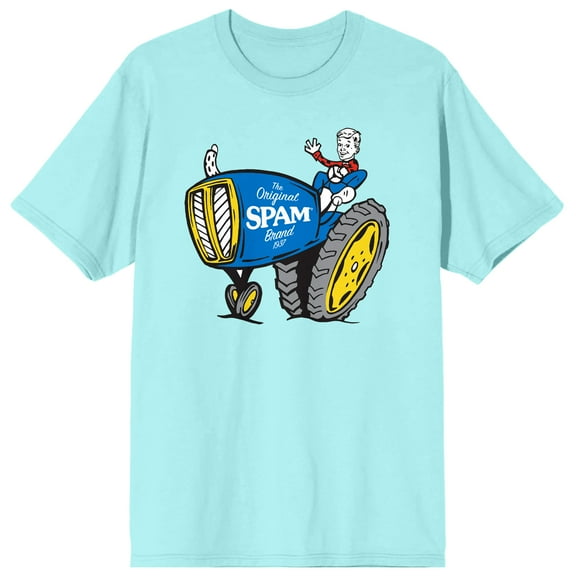 The Original Spam 1937 Boy and Tractor Men's Celadon T-Shirt-XXL