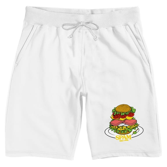 The Original Spam 1937 Sandwich Men's White Sleep Pajama Shorts-XXL