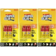 The Original Super Glue 0.10oz Containers, 3 Pack, 6 Count