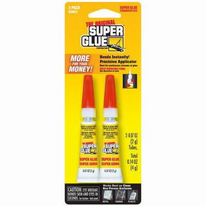 The Original Super Glue Instant Super Glue, 2gm., 2Pk. 1 Pack