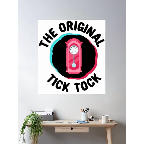 The Original Tik Tok Poster Wall Art, Modern Wall Decor For Living Room Bedroom, 16x24 UNFRAMED