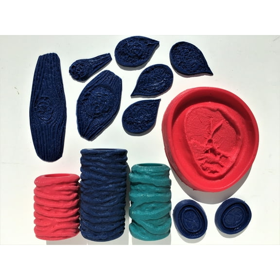 "The Original" Tree Bark Concrete Texture Roller Set, 3 Concrete Texture Rollers + 10 Tree Knot Stamps