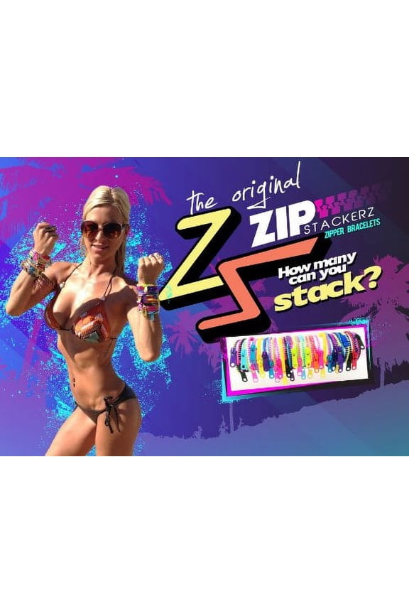 The Original Zip Stackerz Zipper Bracelets 12 Assorted Zipper Bracelets