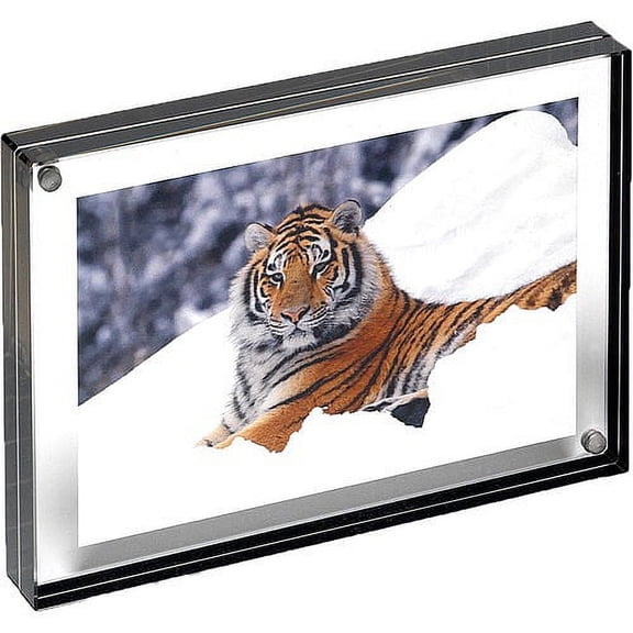 The Original acrylic 8x10 MAGNET FRAME with Graphite Edge by Canetti - 8x10