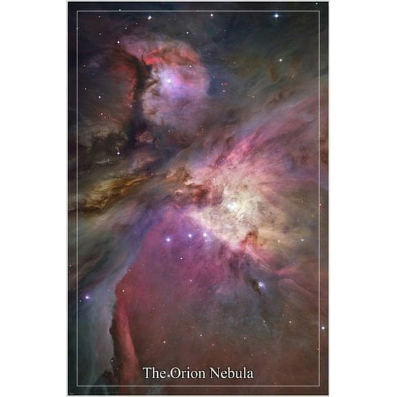The Orion Nebula Hubble Space Telescope Image Stars Forming 24" x 0.01" Poster, by HSE USA