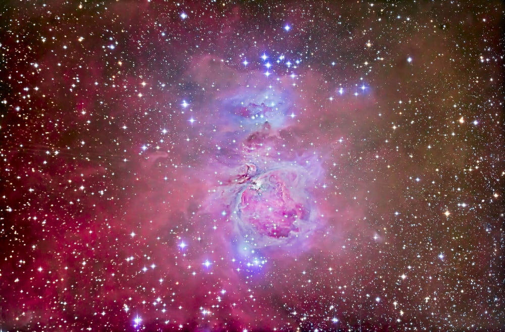 The Orion Nebula Region Canvas Art - Alan DyerStocktrek Images (34 x 23)