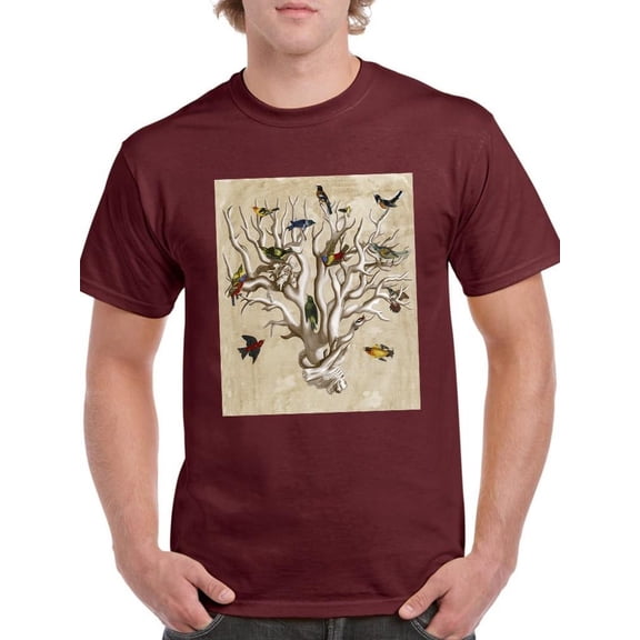 The Ornithologists Dream I T-Shirt Men -Naomi McCavitt Designs, Male 4X-Large