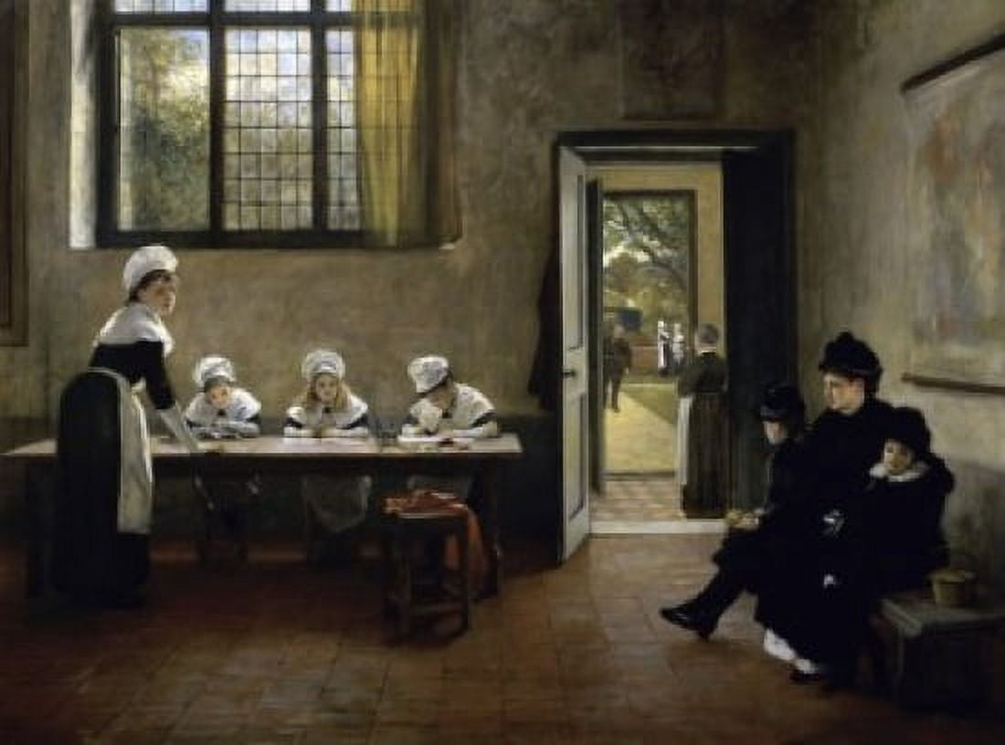 The Orphans 1879 George Adolphus Storey (1834-1919British) Private Collection New York Canvas Art - George Adolphus Storey (18 x 24)