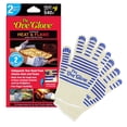 thumbnail image 1 of The 'Ove' Glove 2-Pack - Superior Hand Protection from Heat and Flame - yellow with blue silicon stripes FZAZMLT, 1 of 9
