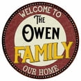 thumbnail image 1 of The Owen Family 14" Round Metal Sign Kitchen Game Room Decor 100140038497, 1 of 1