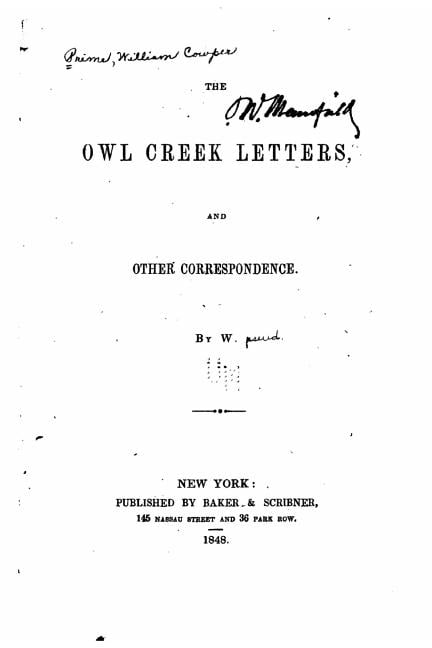 The Owl Creek letters, and other correspondence (Paperback)