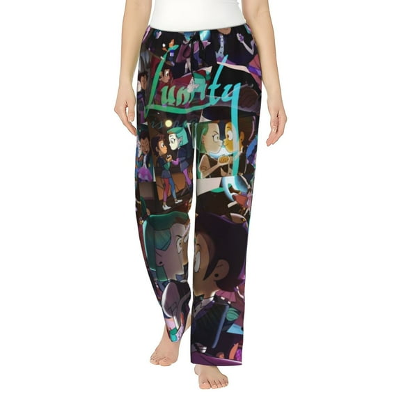 The Owl House Women's Pajama Pants, Comfy All Over Print Lounge Pants Casual Sleepwear with Pockets & Drawstring