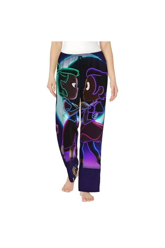 The Owl House Women's Pajama Pants, Comfy All Over Print Lounge Pants Casual Sleepwear with Pockets & Drawstring