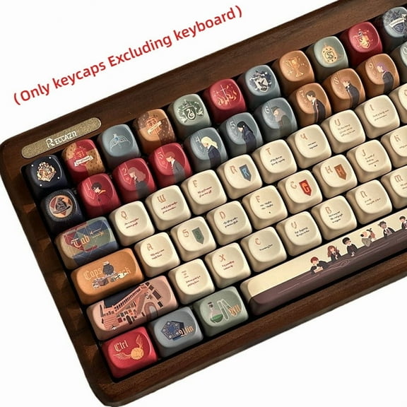 The Owl Post Custom Keycaps, Walnut Wood Keycap Set with ForHarry Potter Theme for Office & Gaming Keyboards (Magnetic Switch Compatible)