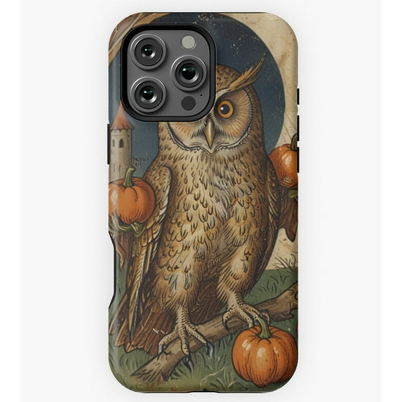 The Owl and the Pumpkins GA8289 Phone Case for iPhone 11 to 17 Pro Max