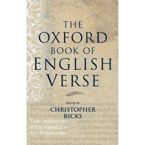 Pre-Owned The Oxford Book of English Verse, 9780192141828, 0192141821, Hardcover, 1 edition