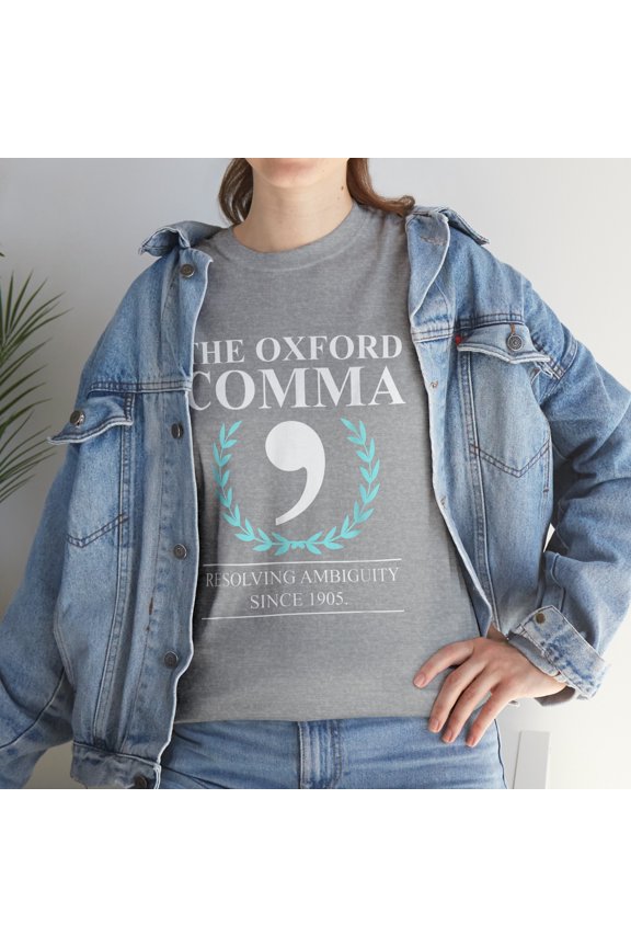 The Oxford Comma Grammar Resolving Ambiguity T-Shirt