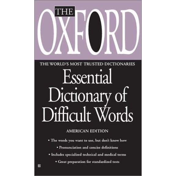 Pre-Owned The Oxford Essential Dictionary of Difficult Words (Unknown) 0425180700 9780425180709