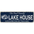 thumbnail image 1 of The PAUL Family Lake House Sign 6x18 Metal Fishing Cabin Decor 206180101401, 1 of 1