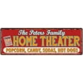 thumbnail image 1 of The PETERS Family Home Theater Sign Gift 6x18 Metal Movies Decor 106180100190, 1 of 1
