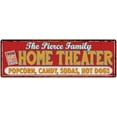thumbnail image 1 of The PIERCE Family Home Theater Sign Gift 6x18 Metal Movies Decor 106180100186, 1 of 1