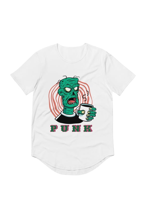 The PUNK Men's Curved Hem T-Shirt