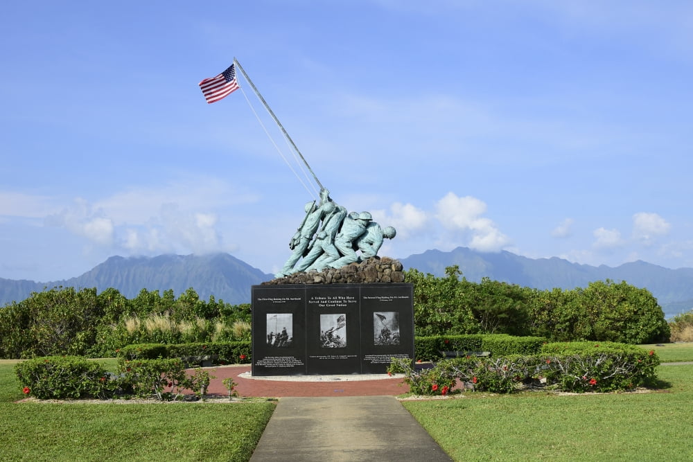 The Pacific War Memorial on Marine Corps Base Hawaii Canvas Art - Ryan RossottoStocktrek Images (18 x 12)