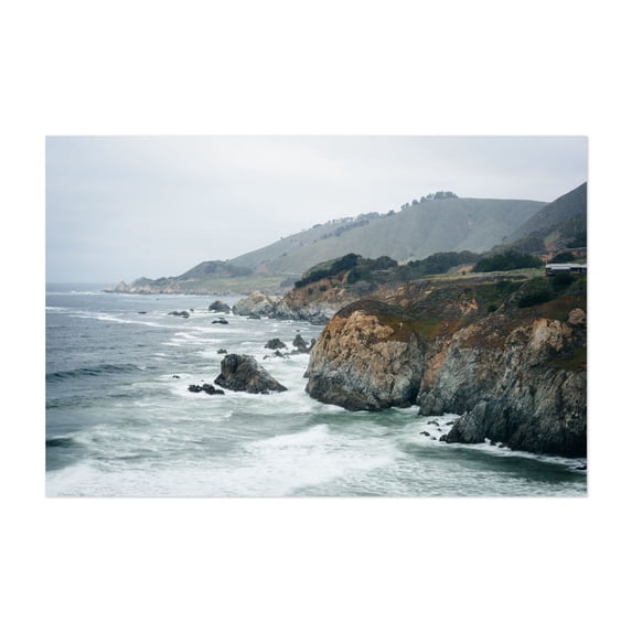 The Pacific from Big Sur - Big Sur California Photography Coast Ocean Waves Nature Landscape Beach Scenic Unframed Wall Art Print 4 x 6 inches