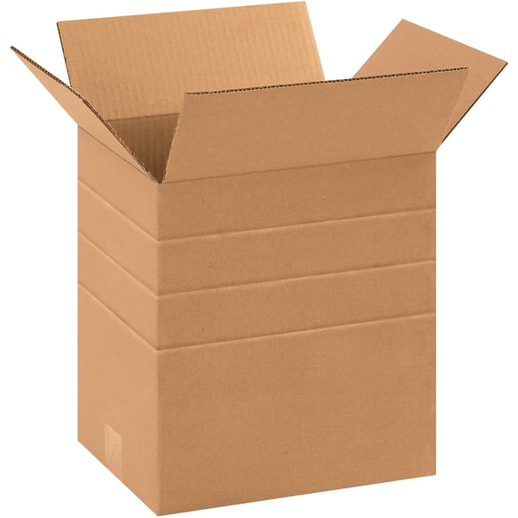 The Packaging Wholesalers 11.25" x 8.75" x 12" 32 ECT Multi-Depth Shipping Boxes BS110812MD