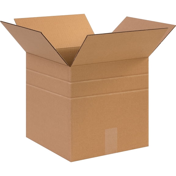 The Packaging Wholesalers 12" x 12" x 12" 32 ECT Multi-Depth Shipping Boxes BS121212MD