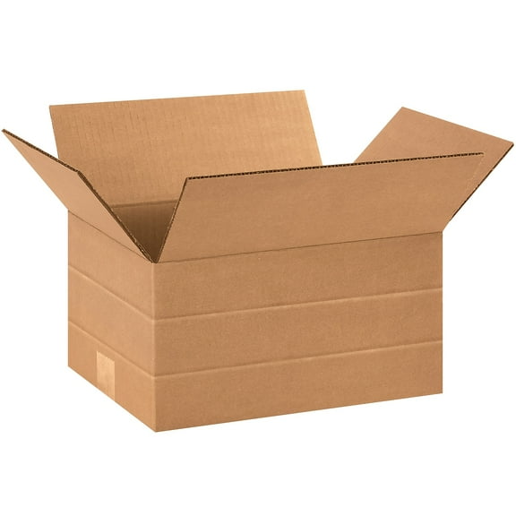 The Packaging Wholesalers 12" x 9" x 6" 32 ECT Multi-Depth Shipping Boxes BS120906MD