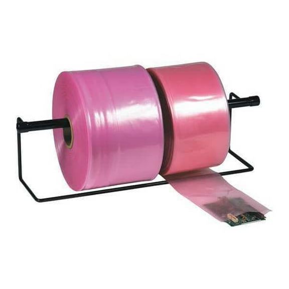 The Packaging Wholesalers Anti-Static Poly Tubing 4 Mil 6" x 1075' Pink 1/Roll PTAS0604
