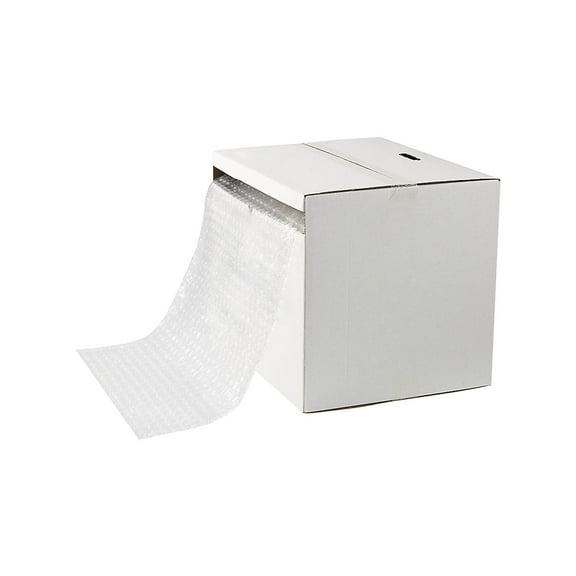 The Packaging Wholesalers B1499523 Perforated Bubble Roll with Dispenser Pack, Clear