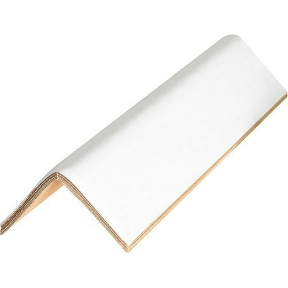 The Packaging Wholesalers BP2418 0.160 in. Thick White Edge Protectors - 3 x 3 x 48 in. - Pack of 45