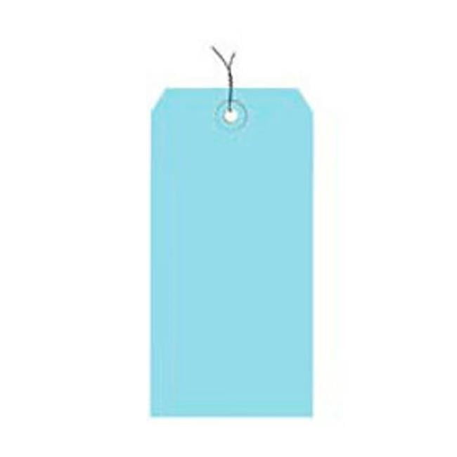 The Packaging Wholesalers BP5177 3.25 x 1.625 in. No. 5 Wired Tag, Light Blue - Pack of 1000