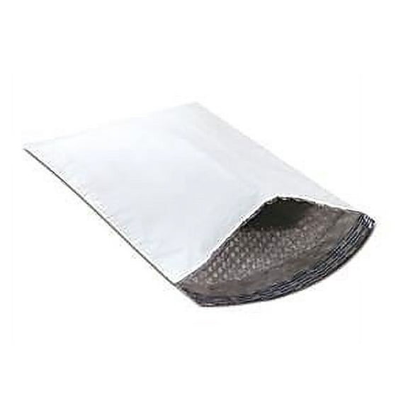 The Packaging Wholesalers Bubble Lined Self-Seal Poly Mailers #0 6"W x 10"L White ENVB853WSS