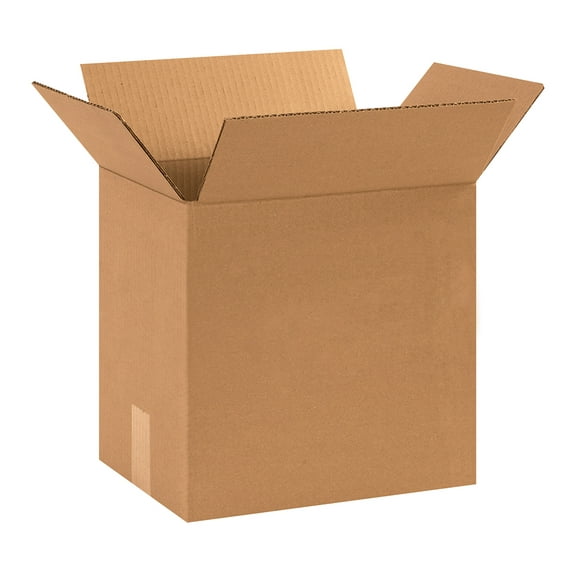 The Packaging Wholesalers Corrugated Boxes 12 1/4" x 9 1/4" x 12" Kraft 25/Bundle BS120912R