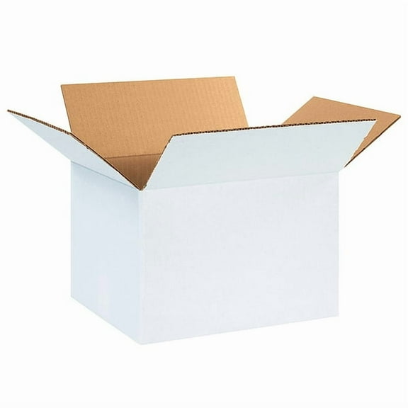 The Packaging Wholesalers Corrugated Boxes 12" x 10" x 8" White 25/Bundle BS121008W