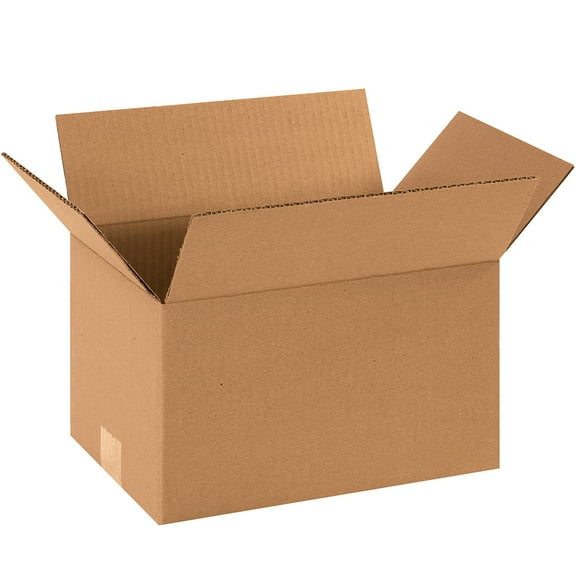 The Packaging Wholesalers Corrugated Boxes 12" x 8" x 7" Kraft 25/Bundle BS120807