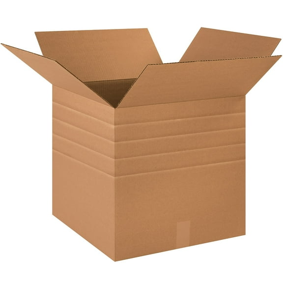The Packaging Wholesalers Corrugated Kraft Box 18" x 18" x 18" - 25/Bundle 500/Bale BS181818MD