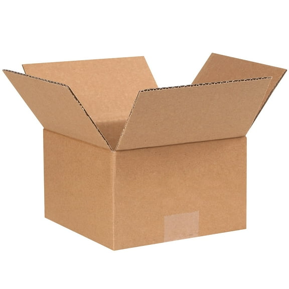 The Packaging Wholesalers Corrugated Kraft Box 7" x 7" x 04" - 25/Bundle 500/Bale BS070704