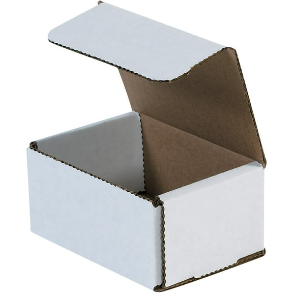 The Packaging Wholesalers Corrugated Mailers 4" x 3" x 2" White 50/Bundle BSM432