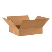 The Packaging Wholesalers Flat Corrugated Boxes 16" x 14" x 4" Kraft 25/Bundle BS161404