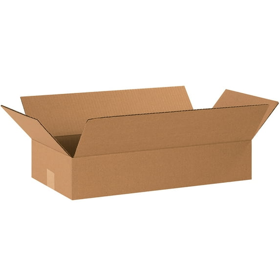 The Packaging Wholesalers Flat Corrugated Boxes 20" x 10" x 4" Kraft 25/Bundle BS201004