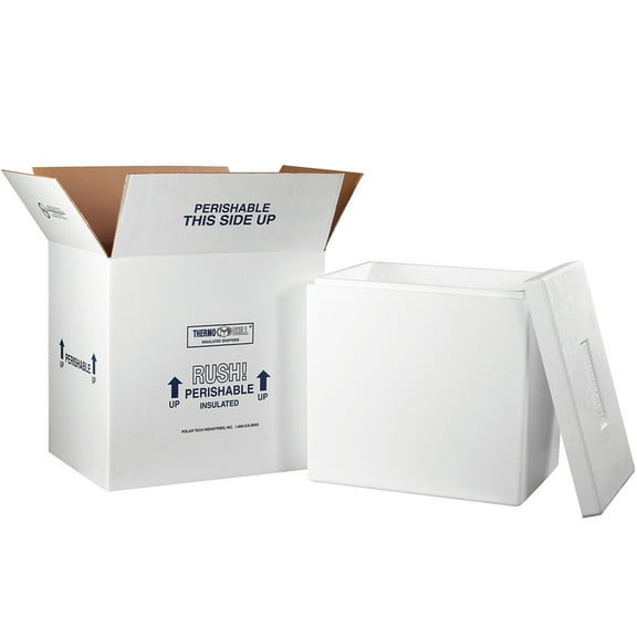 The Packaging Wholesalers Insulated Shipping Kits 18" x 14" x 19" White 1/Case 248C