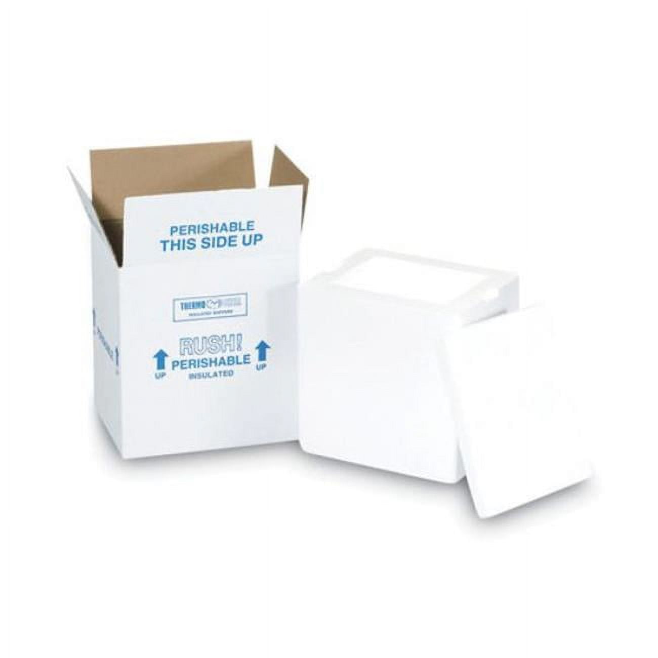 The Packaging Wholesalers PKG212C 8 x 6 x 12 in. Insulated Box, White - 1.5 in. Thickness