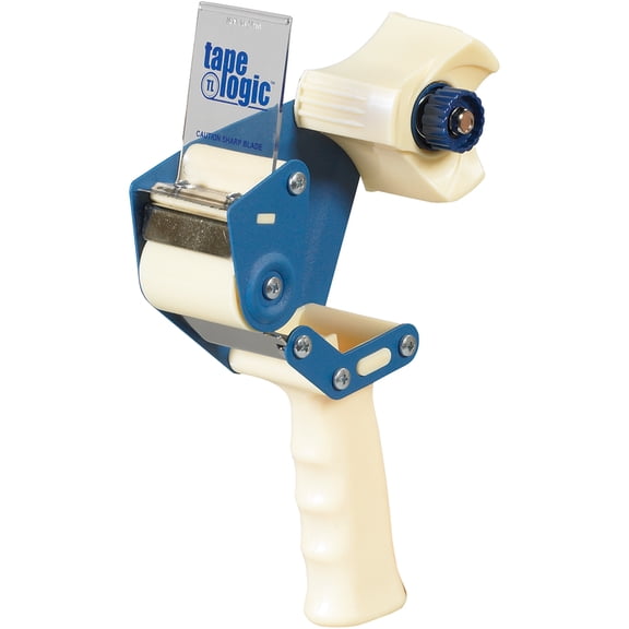The Packaging Wholesalers Tape Logic Heavy-Duty Carton Sealing Tape Dispenser 2" Blue/White 1/Each
