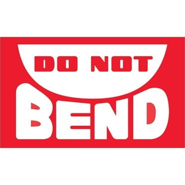 The Packaging Wholesalers Tape Logic Labels "Do Not Bend" 3" x 5" Red/White 500/Roll LABDL1400